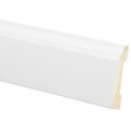 Inteplast Group 633 Base Moulding, 8 ft L, 3316 in W, 38 in Thick, Polystyrene, Crystal White 56330800032
